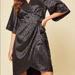 NWT savannah Jane leopard silk dress